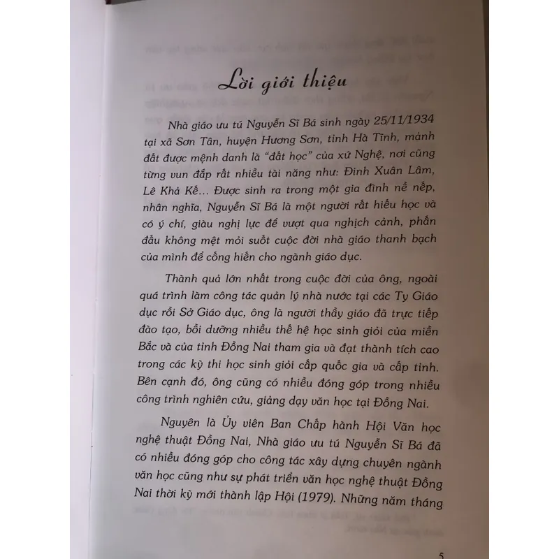 Nhà giáo ưu tú Nguyễn Sĩ Bá và những tấm lòng văn  712071