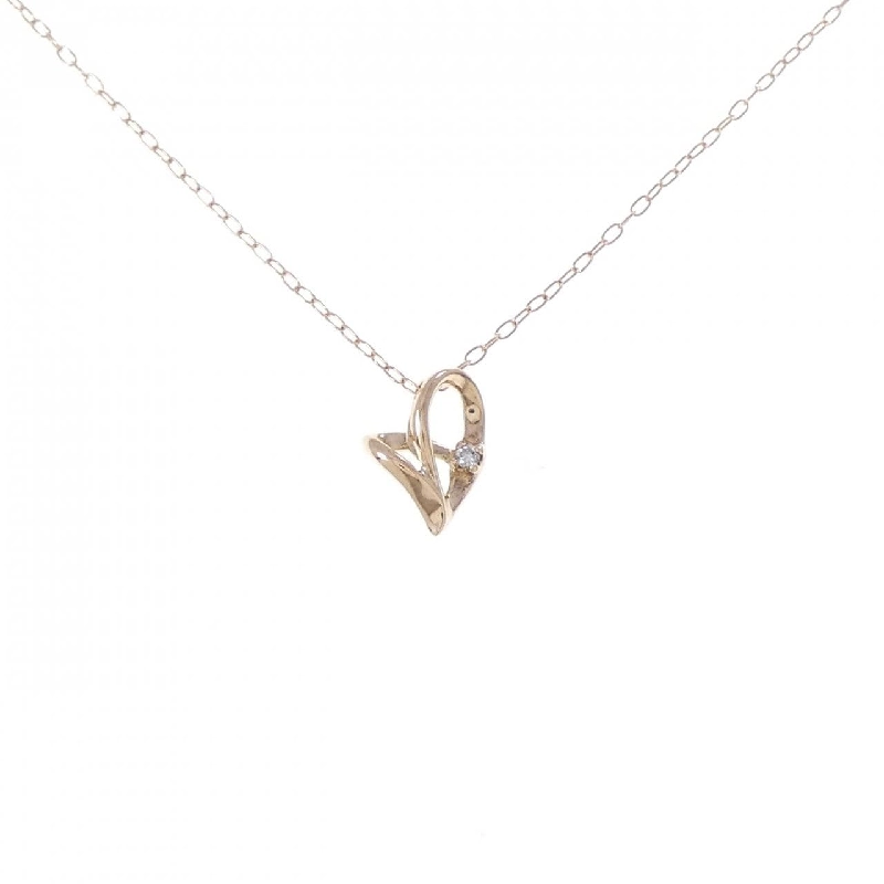K10PG Dây chuyền trái tim kim cương 0.01CT - Hàng hiệu chính hãng 861319