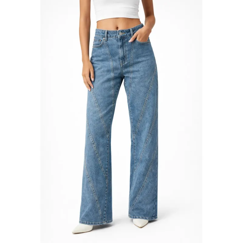 Quần jeans nữ ống suông 1011481