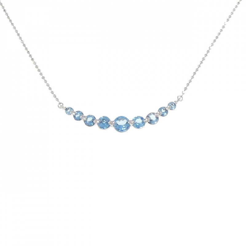 K18WG Blue Topaz Necklace - Hàng hiệu Authentic 858783