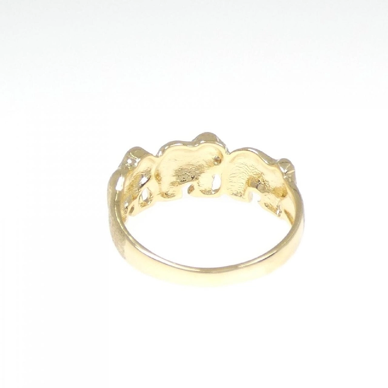 Nhẫn kim cương K18YG hình voi 0.01CT 673586