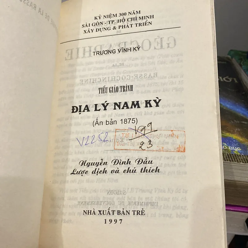 TIỂU GIÁO TRÌNH ĐỊA LÝ NAM KỲ, TRƯƠNG VĨNH KÝ, SONG NGỮ VIỆT - PHÁP (XB 1997) 561801