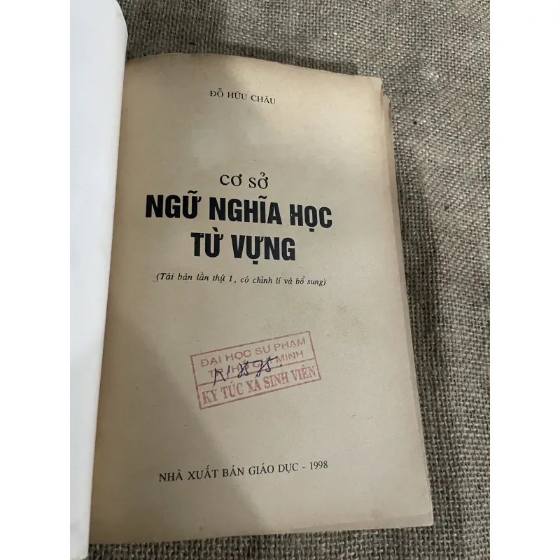 Cơ sở  ngữ nghĩa Học từ vựng - đỗ hữu châu  765903