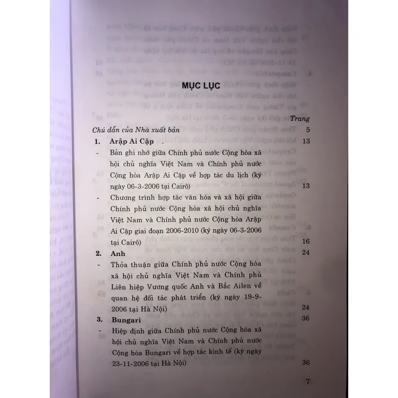Niên giám các điều ước quốc tế nước cộng hòa xã hội chủ nghĩa Việt Nam ký năm 2006 708743