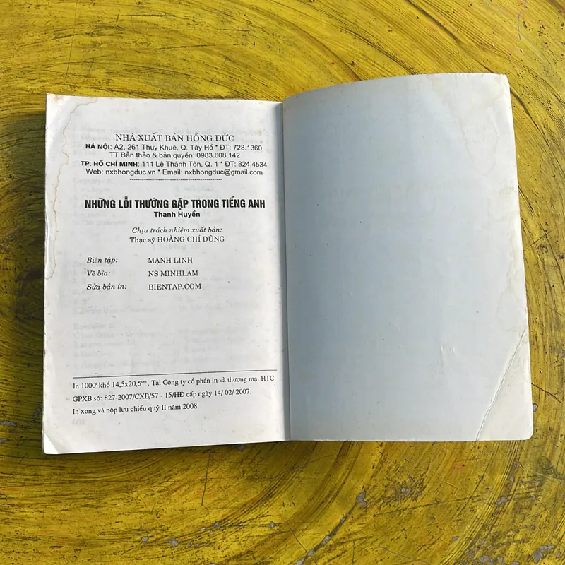 NHỮNG LỖI THƯỜNG GẶP TRONG TIẾNG ANH- THANH HUYỀN 696121