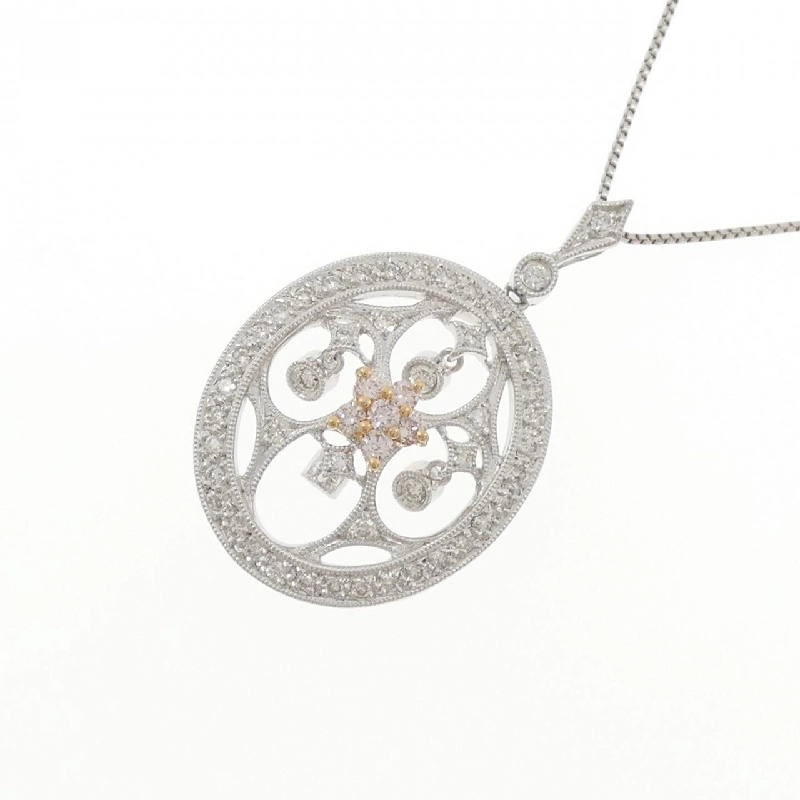 K18WG/K18YG Hoa hồng kim cương dây chuyền 0.15CT - Hàng hiệu Authentic 858329