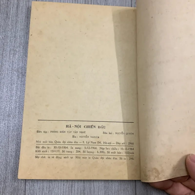 Hà nội chiến đấu, tập hồi ký thủ đô kháng chiến 1964. 10a3 1025793