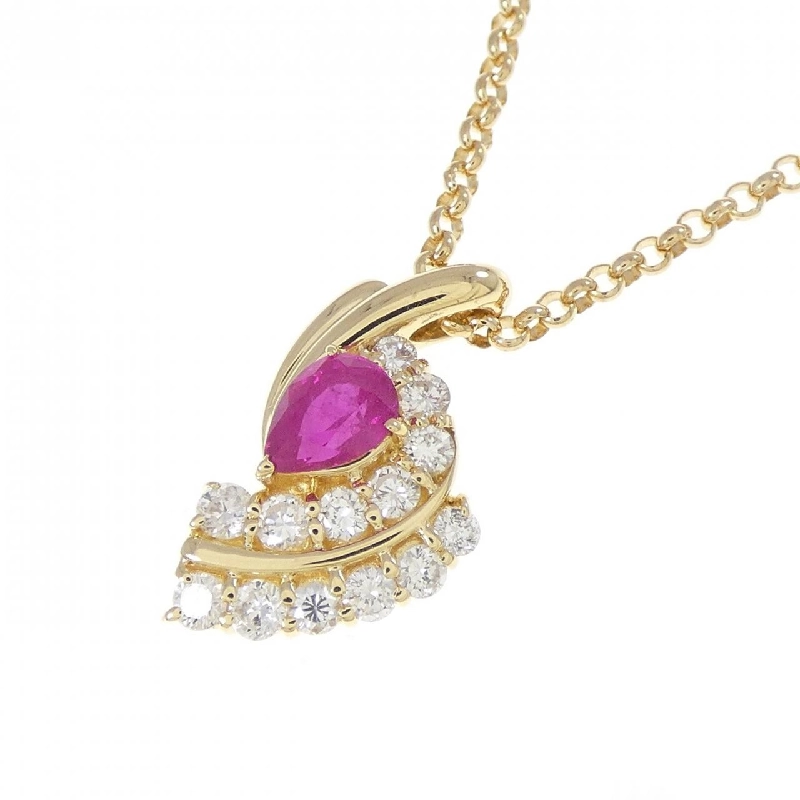 Dây chuyền ruby K18YG 0.47CT - Hàng hiệu chính hãng 857987