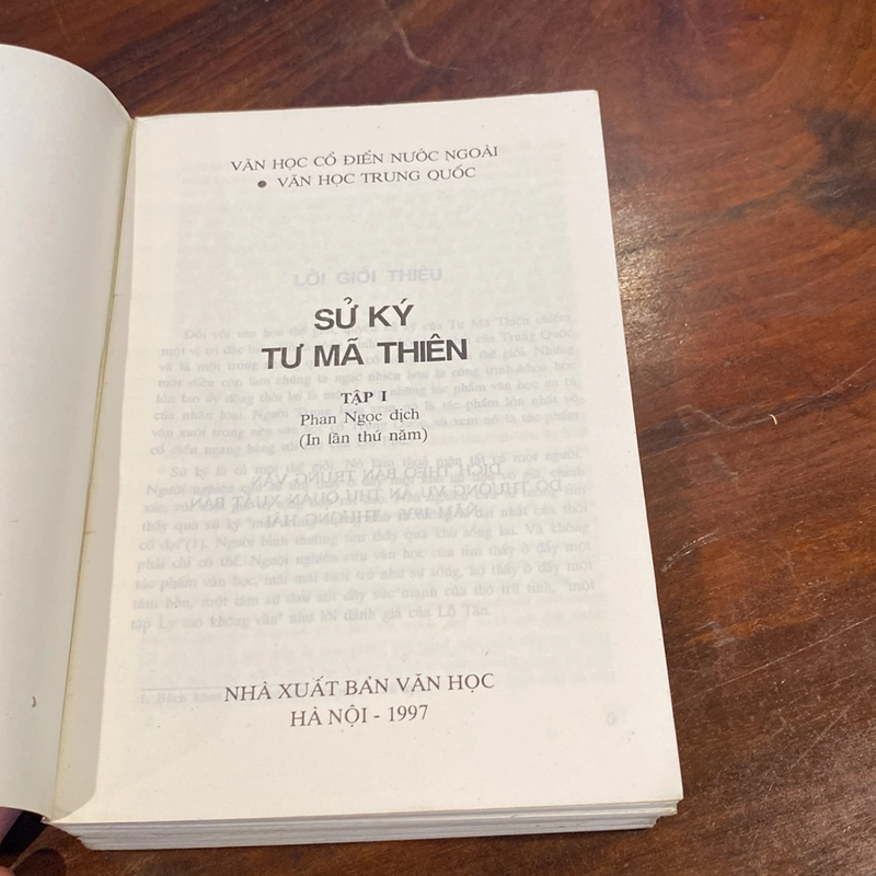 SỬ KÝ TƯ MÃ THIÊN - TRỌN BỘ 2 TẬP, XB 1997 473465