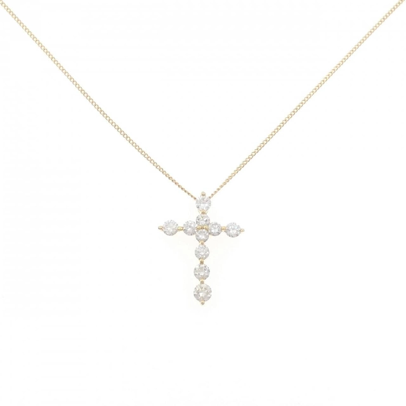 K18YG Dây chuyền kim cương hình chữ thập 1.02CT - Hàng hiệu Chính hãng 859052
