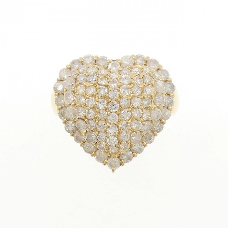 Nhẫn kim cương pavé hình trái tim K18YG 1.80CT - Hàng hiệu chính hãng 853295