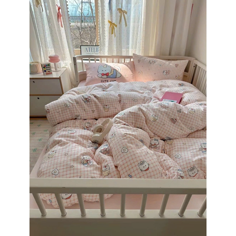 Set 4 món chăn ga gối cotton cloud 469594