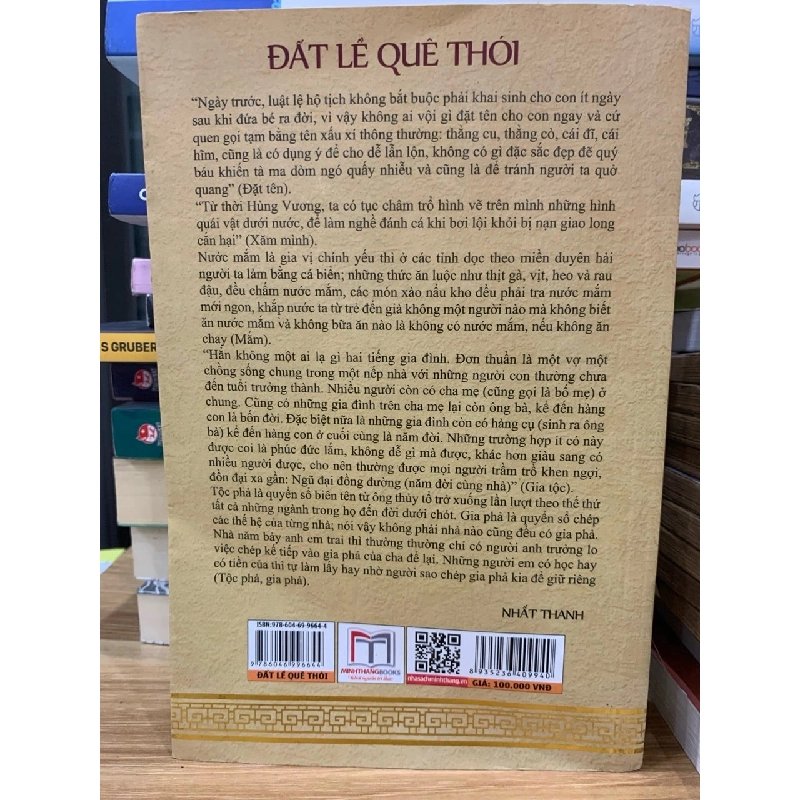 Đất lề quê thói phong tục Việt Nam -Nhất Thanh 781493