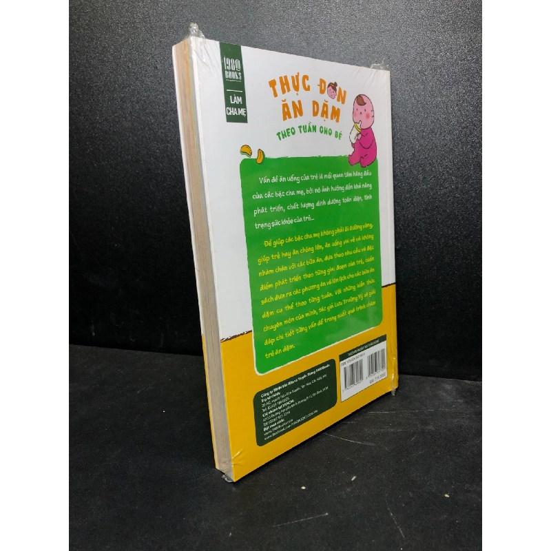 Thực đơn ăn dặm theo tuần cho bé Lưu Trường Vỹ new 100% HCM.ASB0301 nuôi dạy con 913011