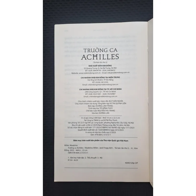 Trường ca Achilles - Madeline Miller 736269