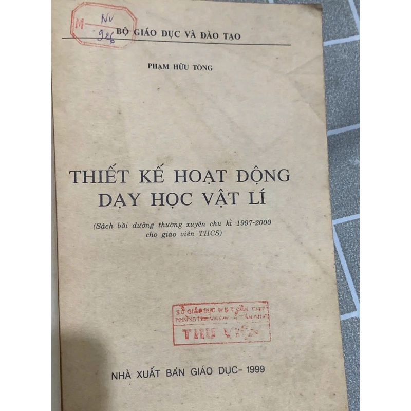 Thiết kế hoạt động  học dạy Vật lý - 1997  544444