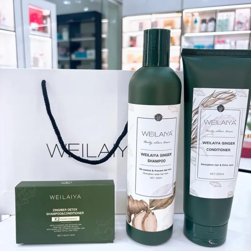 Cặp dầu gội gừng Wailaiya trắng + nâu  787542