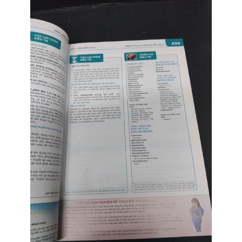 Cẩm nang nhà thuốc thực hành với 56 chuyên mục các bệnh lý thông thường mới 80% ố bẩn nhẹ rách nhẹ 2 trang đầu HCM2809 SỨC KHỎE - THỂ THAO 923133