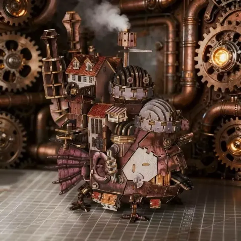 ※Mô hình lắp ráp gỗ Miyazaki Hayao trong phim Howl's Moving Castle, đồ trang trí 779788