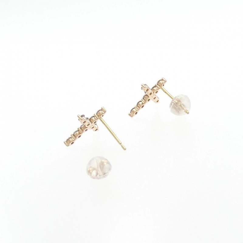 K18PG Bông tai kim cương chéo 0.36CT - Hàng hiệu chính hãng 872516