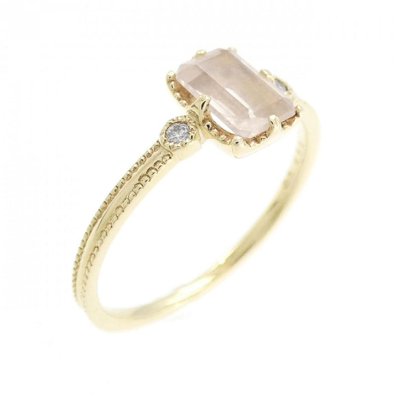 Nhẫn đá hồng quartz K10YG 671332