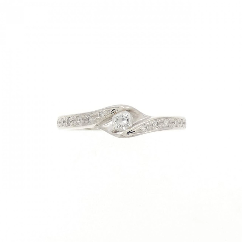 Nhẫn kim cương K18WG 0.19CT 671265