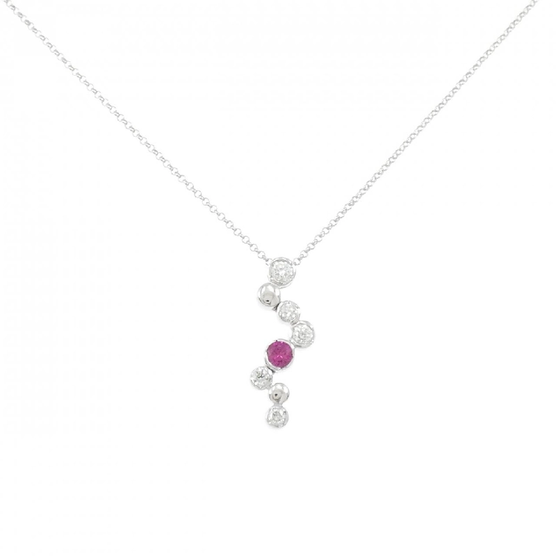 K18WG Dây chuyền Ruby 0.15CT - Hàng hiệu Chính hãng 860905