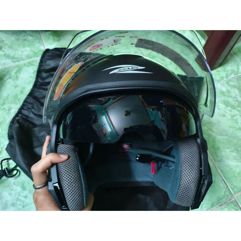 Nón bảo hiểm Mũ bảo hiểm Zeus 613B 3/4 – 2 kính, mái che rời, chính hãng 736595