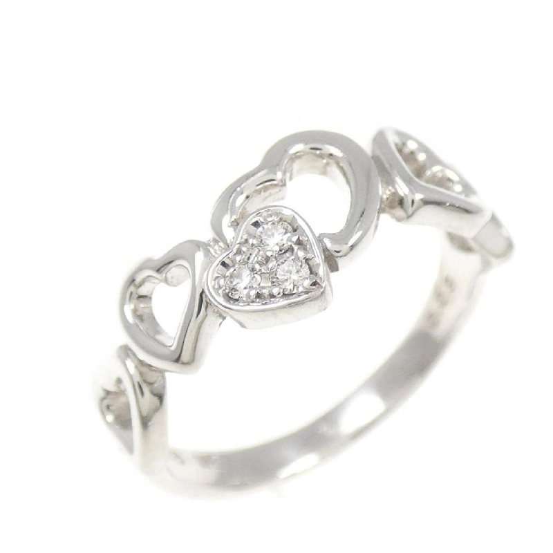 Nhẫn kim cương hình trái tim K18WG 0.03CT - Hàng hiệu chính hãng 848416