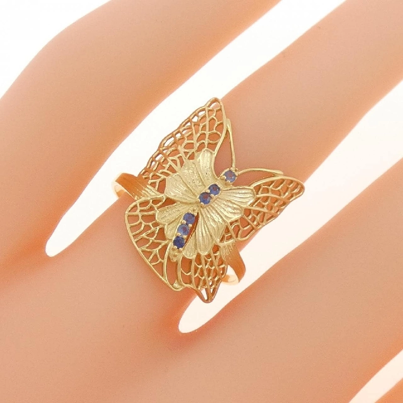 Nhẫn Sapphire Bướm K18YG 0.05CT 671839