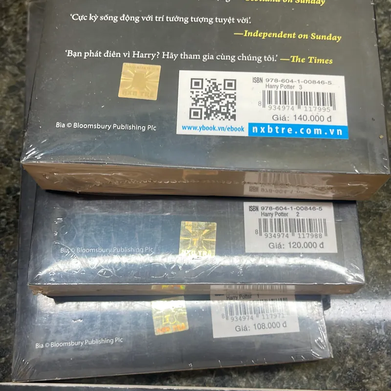 Harry Potter tập 1,2,3,4,7 J.K. Rowling bìa đen 713320