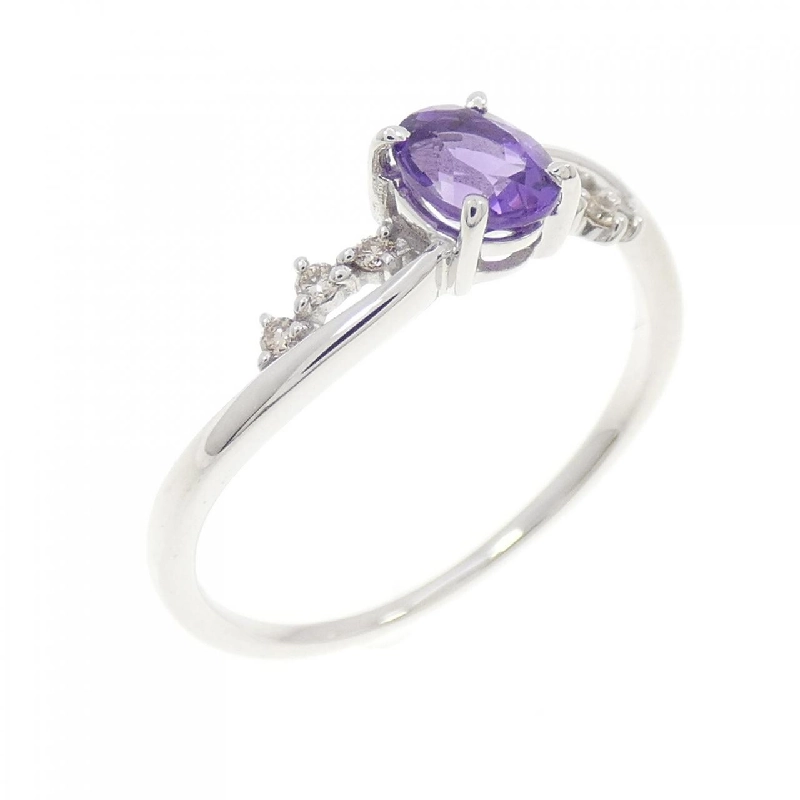 Nhẫn Amethyst K10WG - Hàng hiệu Authentic 854101