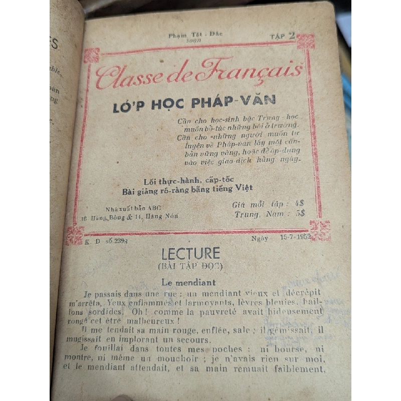 CLASSE DE FRANCAIS 1-30 ( LỚP HỌC PHÁP VĂN ) - PHẠM TẤT ĐẮC 400185