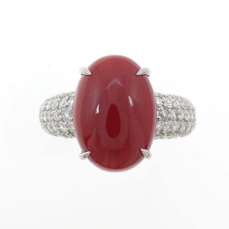 Nhẫn san hô PT900 4.57CT 670794