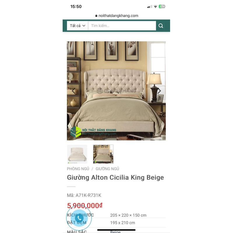 Giường xuất khẩu 2mx2m2 mới nguyên thùng 445992