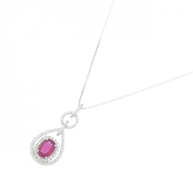 K18WG Dây chuyền ruby 1.30CT - Hàng hiệu Chính hãng 860833