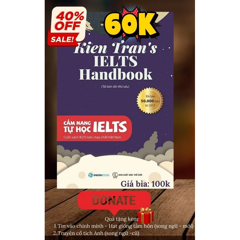 Cẩm nang tự học IELTS - Kien Tran's IELTS handbook (tặng 2 quyển sách song ngữ) 401533