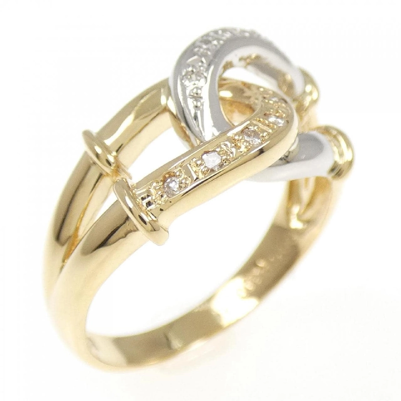 Nhẫn kim cương K18YG/PT900 0.06CT - Hàng hiệu Authentic 855040