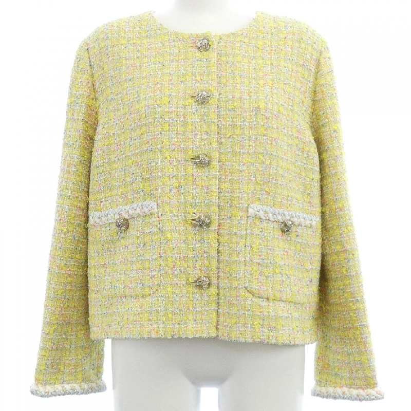 Áo khoác không cổ CHANEL P76339V68243 627202