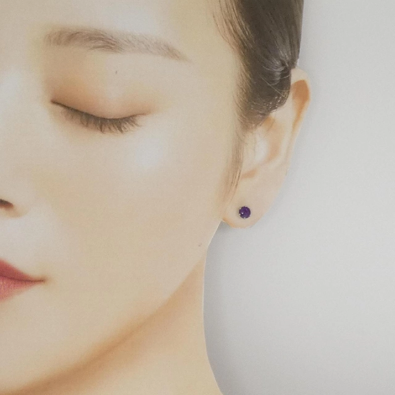 K18WG Amethyst Bông tai - Hàng hiệu Chính hãng 865988