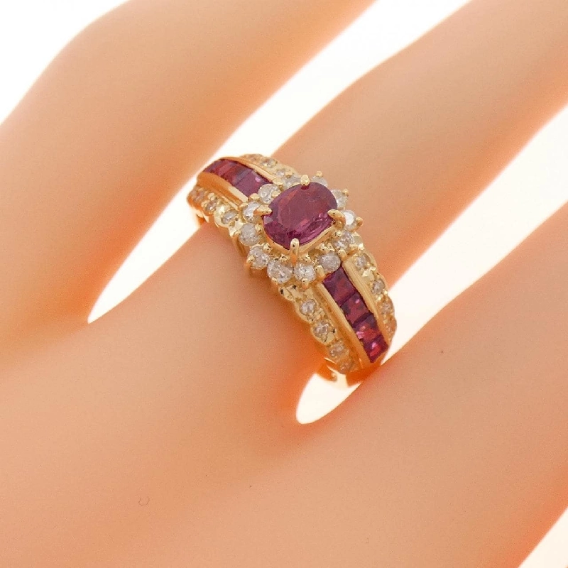 Nhẫn ruby K18YG - Hàng hiệu Authentic 850587