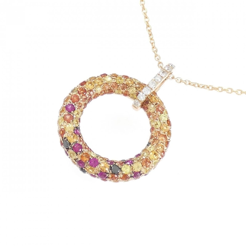 Dây chuyền Sapphire 18KPG/K18PG 1.47CT - Hàng hiệu Chính hãng 859826