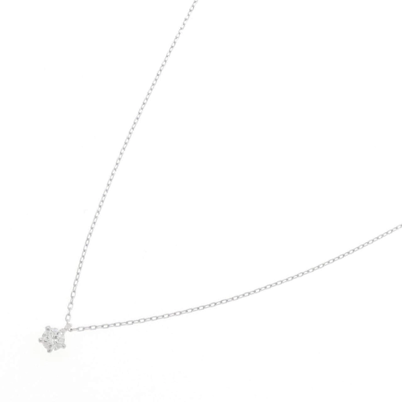 K18WG Solitaire Dây chuyền kim cương 0.092CT - Hàng hiệu Chính hãng 858274