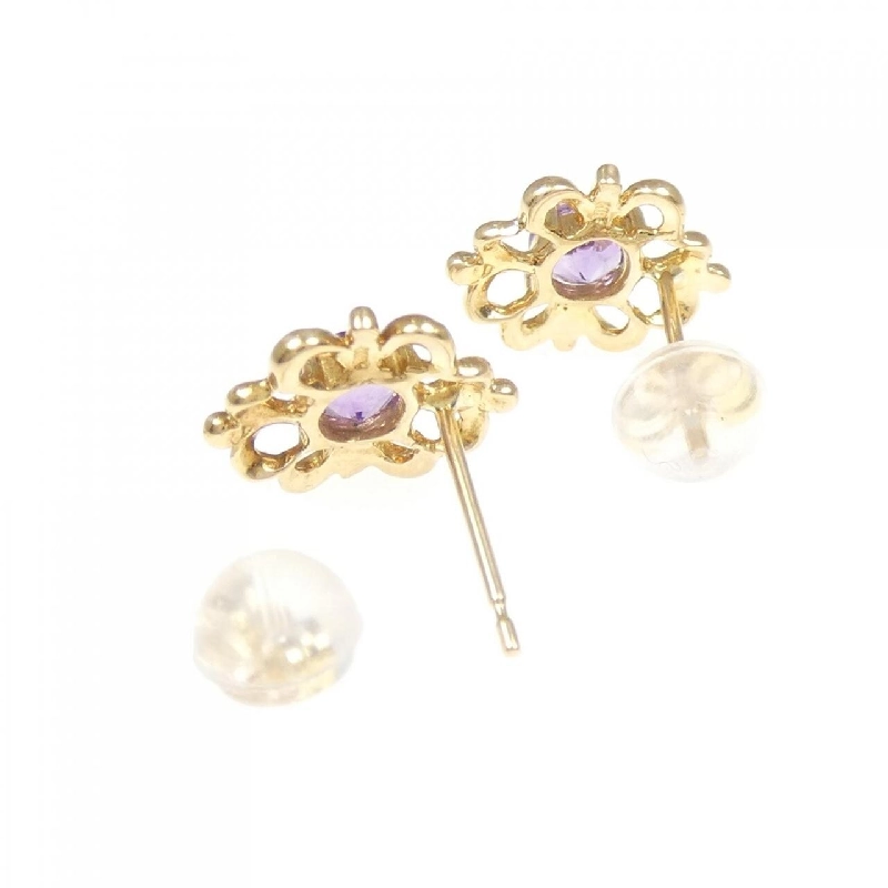 K18YG Amethyst Bông tai - Hàng hiệu Chính hãng 866772