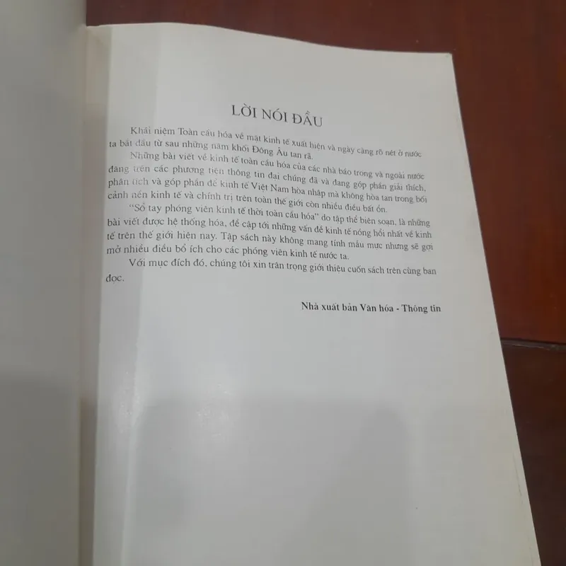 ĐƯA TIN THỜI TOÀN CẦU HÓA (sổ tay phóng viên kinh tế) 722444