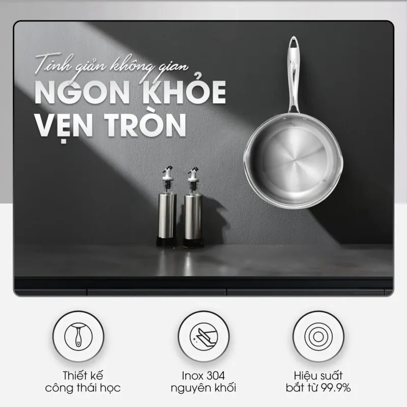 Chảo inox nguyên khối TRIPRO KALITE KL826V chống dính tự thân 791409