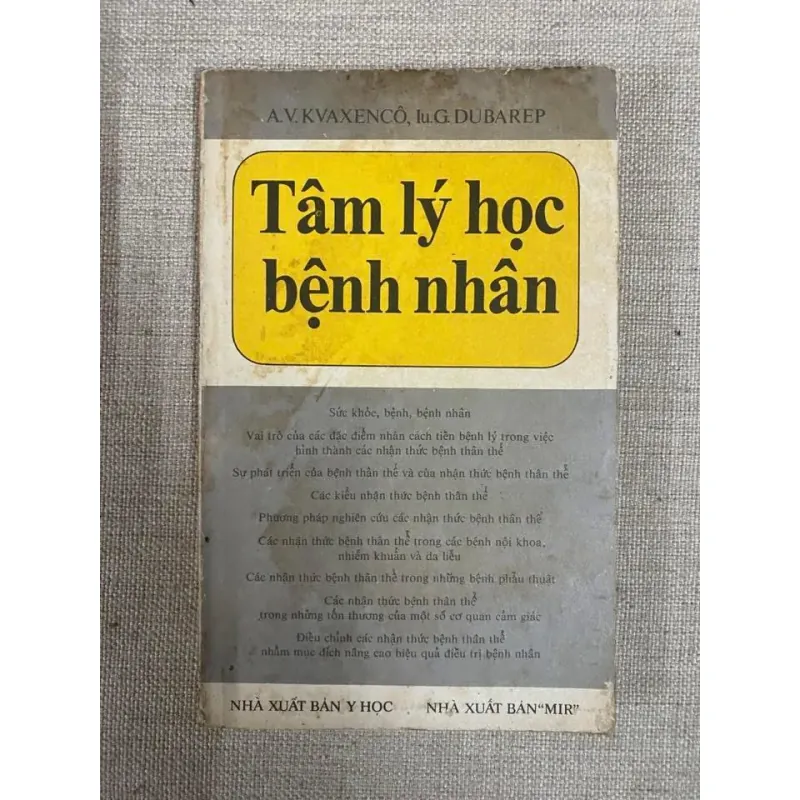 Tâm lý học bệnh nhân-A.V. Kvaxenco và Iu.G. Dubarep 1040158