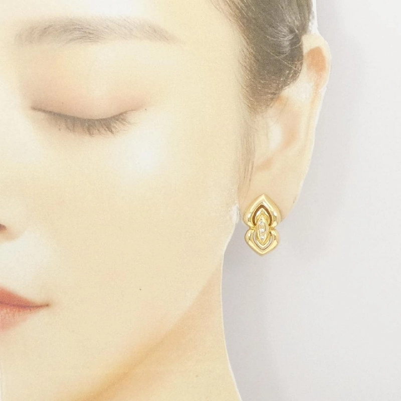 K18YG Bông tai kim cương 0.10CT - Hàng hiệu Chính hãng 871628