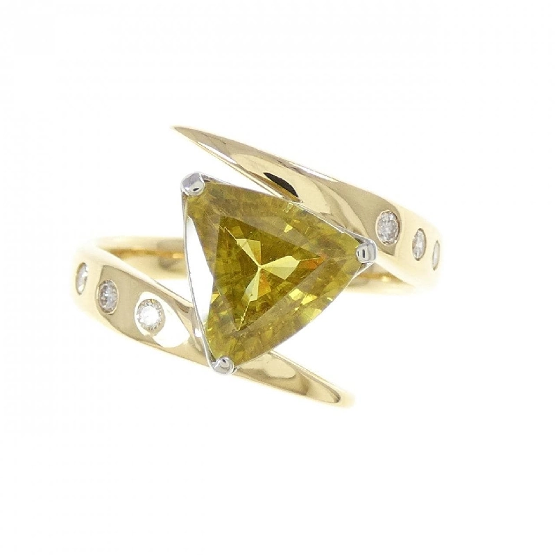 Nhẫn Sphene K18YG/PT900 - Hàng hiệu Chính hãng 852853