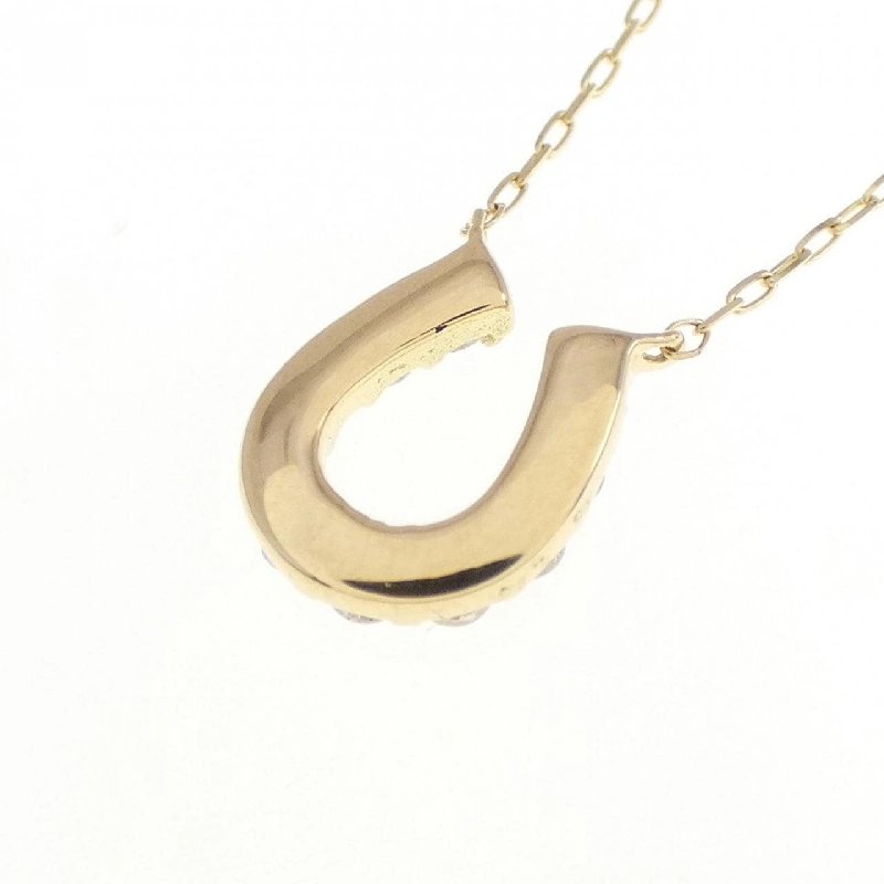 K18YG Móng ngựa Kim cương Dây chuyền 0.15CT - Hàng hiệu Chính hãng 862370